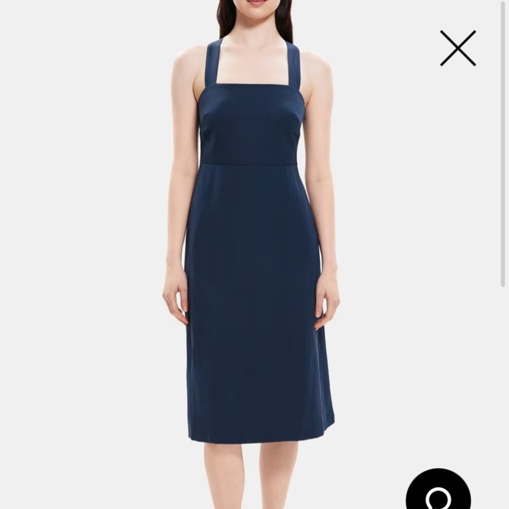 NWT Theory Crossback Dress in Linen Blend
